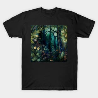 Watercolor Forest, Woodland Landscape T-Shirt